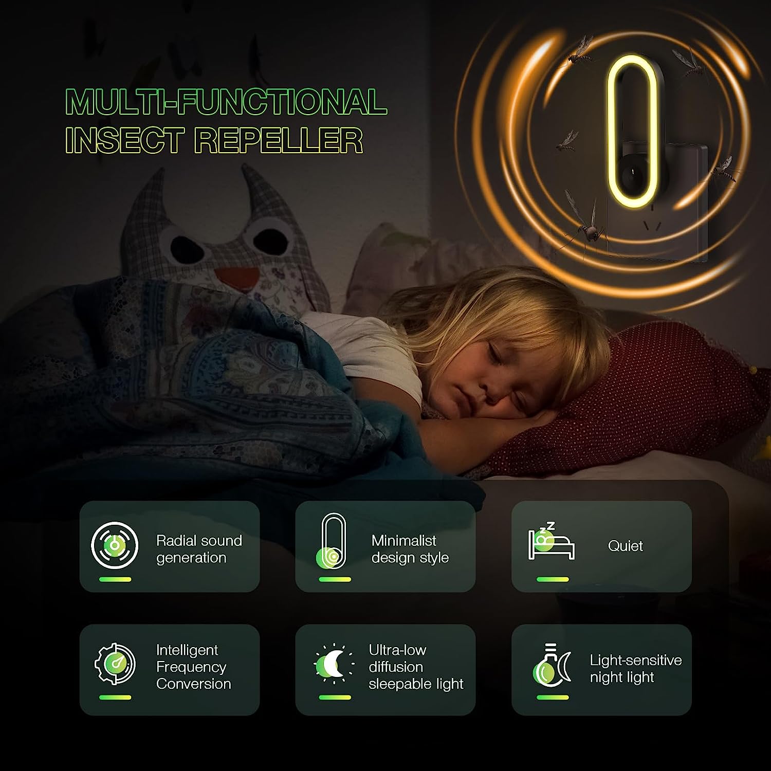 Mænds Elektrisk Mückenkiller Hvid Effektiv Sikker Myggebeskytter-5