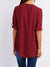 Kvinders Casual Bluse Halv Rits 100% Bomuld Rulleopærmer-2
