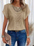 Kvinders Bluse i Blonde Med Delikate Detaljer Polyester-2