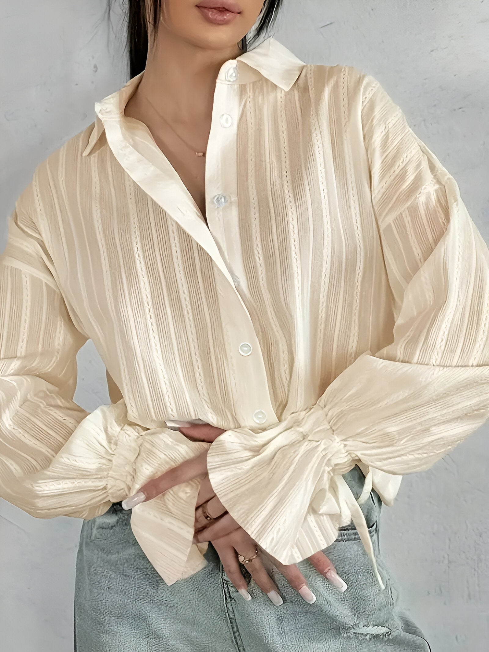 Variant image for Herre Skjorte Slim Fit Mønstret Krave 100% Bomuld-17
