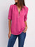 Variant image for Kvinders Casual Bluse Halv Rits 100% Bomuld Rulleopærmer-57