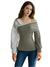 Kvinders Asymmetrisk Top Blødt Stof Moderne Design-1
