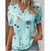 Variant image for Kvinders Bluse Løs Pasform Blomsterprint 100% Bomuld-31