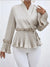 Skjortebluse Dame Elegant Satin Let Pasform-2