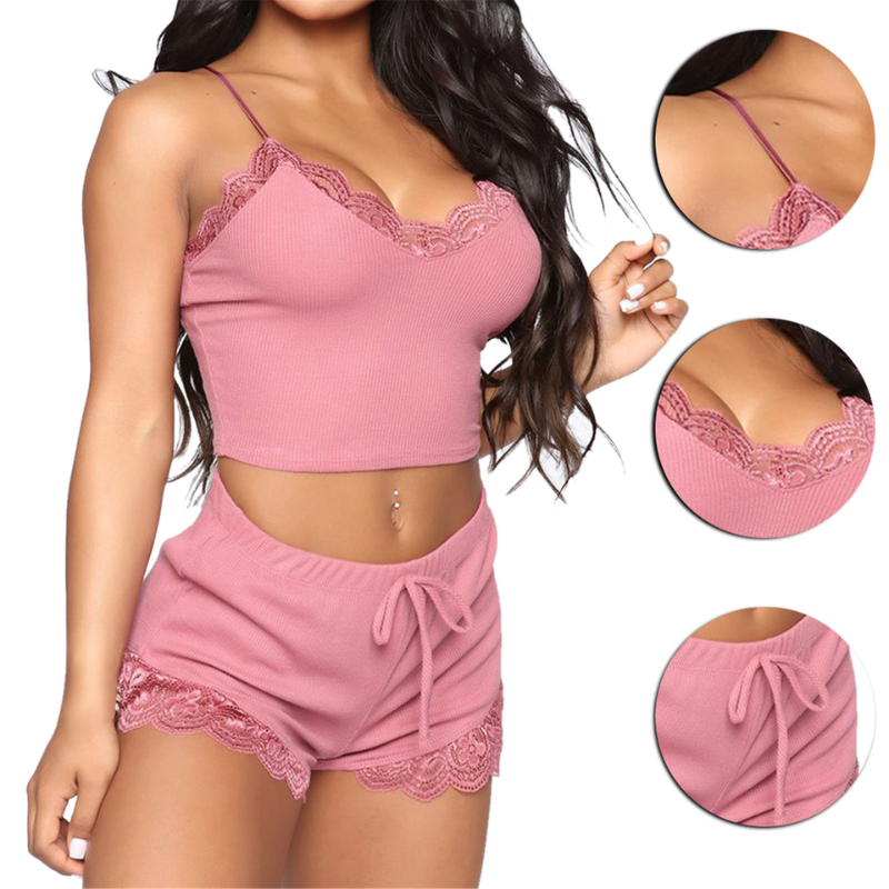 Todelt ærmeløst nattøj