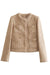 Dame Overgangsjakke Frayed Fringe Let Materiale-4