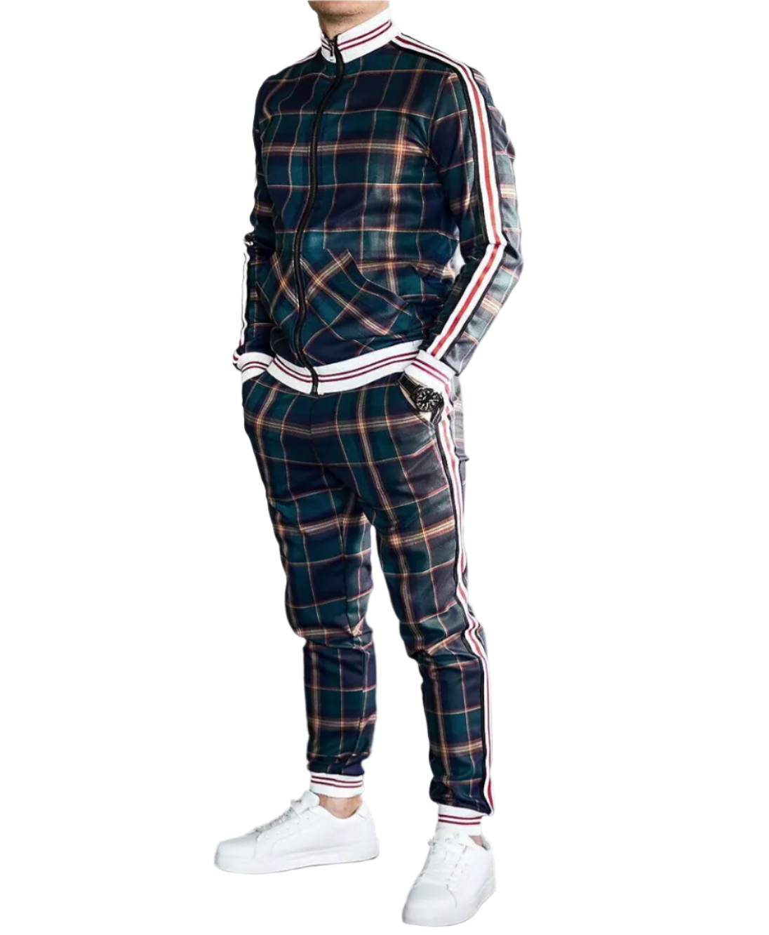 Herre Casual Sæt Afslappet Stående Krave Lang Ærme