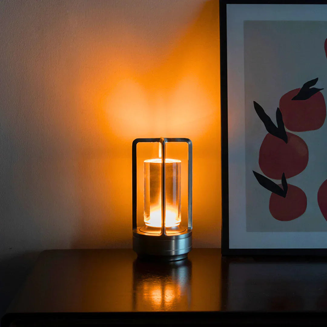Bordlampe med Krystal og Touch Panel 0