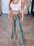 Bukser Dame Boho Printed Slim Fit Bløde Strikblanding 0