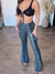 Bukser Dame Boho Printed Slim Fit Bløde Strikblanding 1