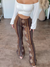 Bukser Dame Boho Printed Slim Fit Bløde Strikblanding 7