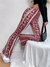 Bukser Dame Boho Printed Slim Fit Bløde Strikblanding 8