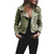 Dame Bikerjakke Suede Asymmetrisk Lynlås 0