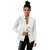 Dame Blazer Jakke Langærmet Strikket Rayon Polyester Spandex 0