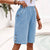 Dame Cropped Bukser Casual Straight Leg Blødt Stoff 4