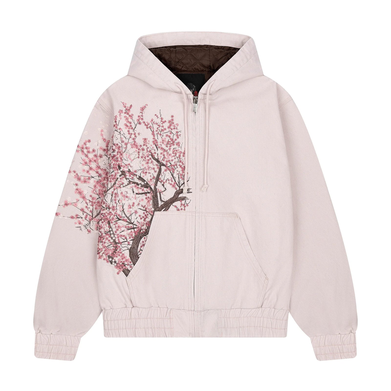 Dame Hoodie med Kirsebærblomster Design 0
