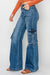 Dame Jeans Høj Talje Cargo Lommer Bred Denim 3