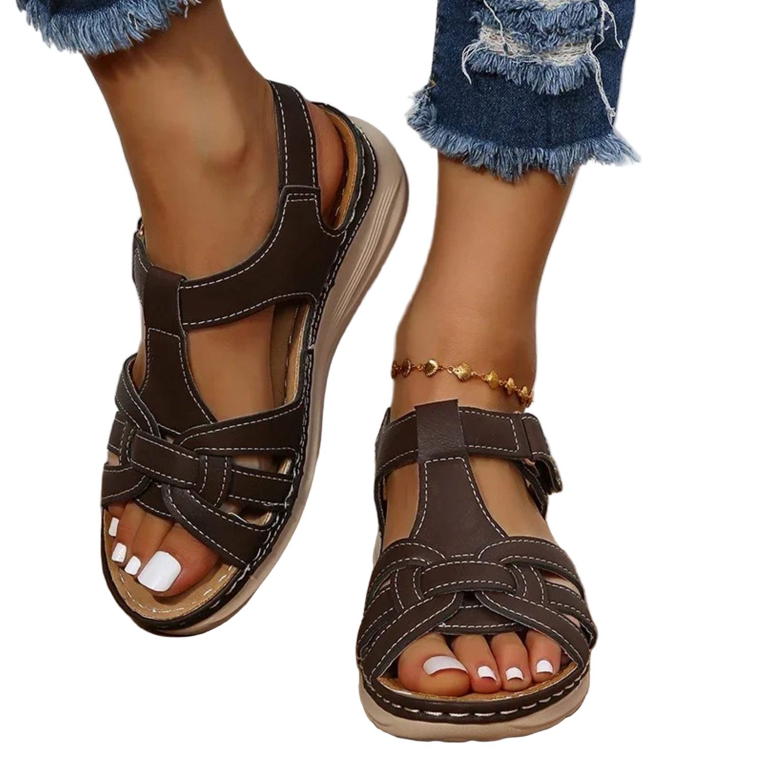 Dame Sandaler Klassisk Design Blød Mat Overflade 0
