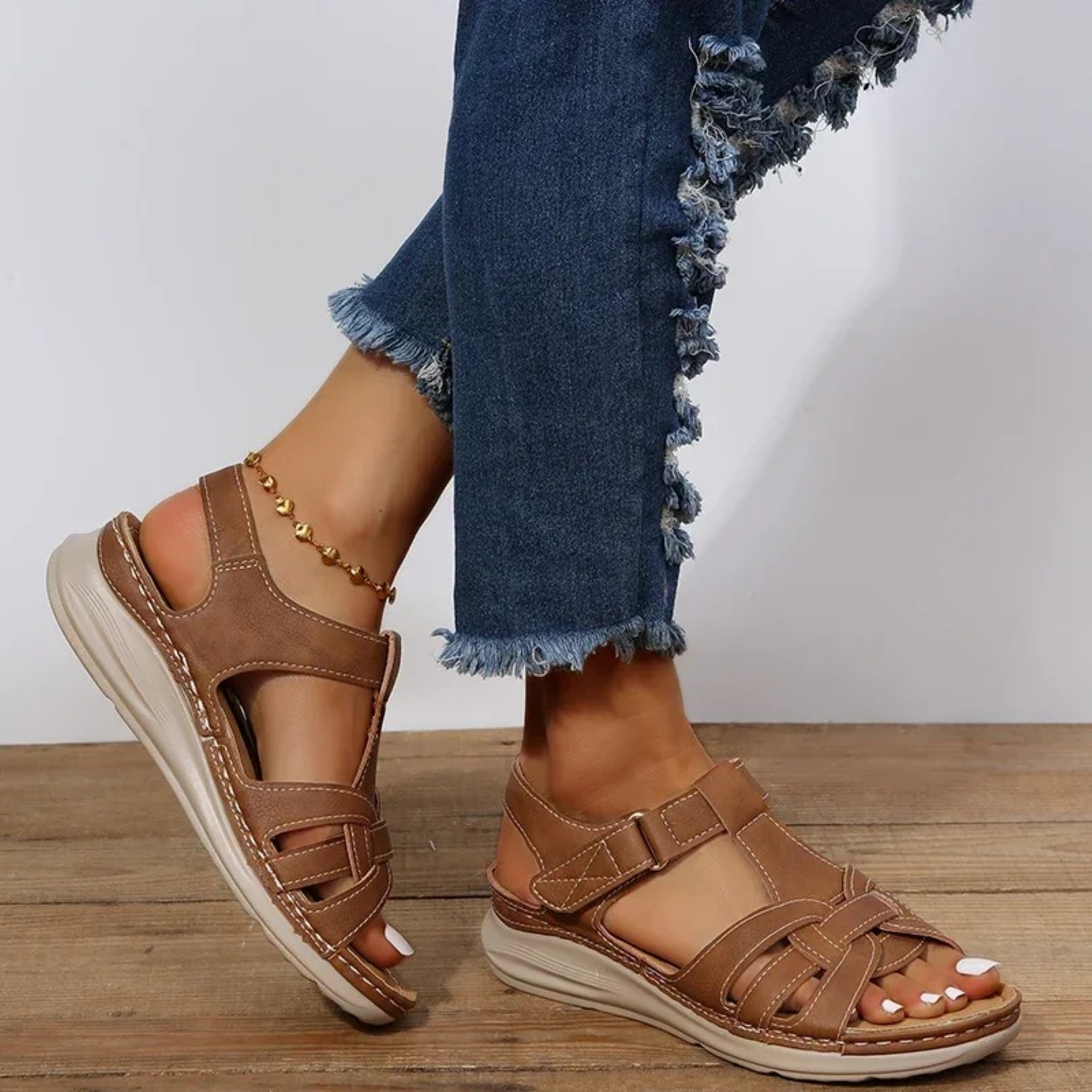 Dame Sandaler Klassisk Design Blød Mat Overflade 4