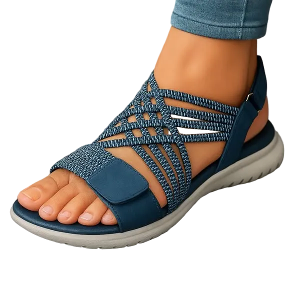 Dame Sandaler med Justerbar Rem og Rund Tåkappe 0