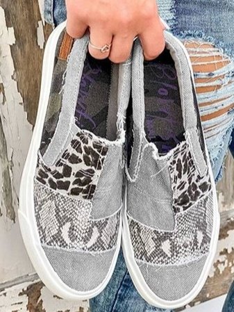 Dame Slip-On Sko med Leopardtryk 4