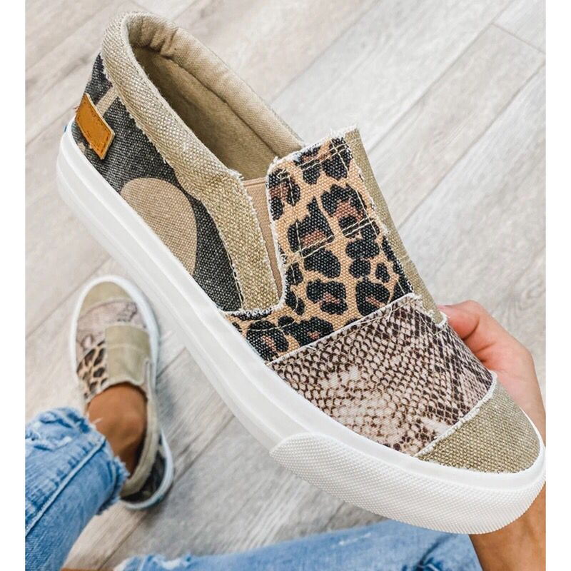 Dame Slip-On Sko med Leopardtryk 5