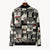 Dame Strikket Cardigan Abstrakt Design 4