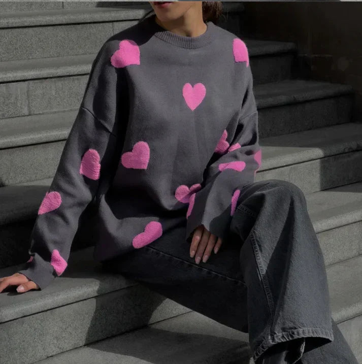 Dame Striktrøje Trendy Ribbede Detaljer 11