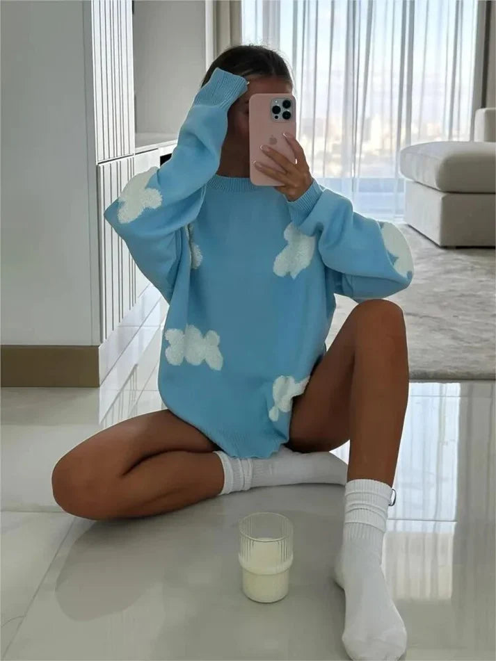 Dame Striktrøje Trendy Ribbede Detaljer 5