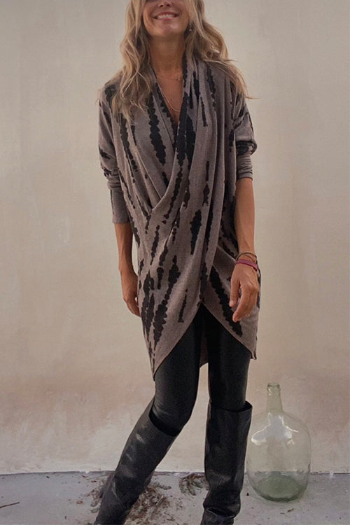 Dame Top Kryds Design Langærmet Casual 1