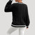 Dame V-hals Strikket Sweater med Kabelstrik 6