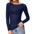 Damer Mesh Top Lange Ærmer Gennemsigtig Nylon Spandex 2