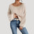 Damer Oversized Strikket Sweater Med Striber 1