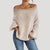 Damer Oversized Strikket Sweater Med Striber 2