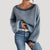 Damer Oversized Strikket Sweater Med Striber 8