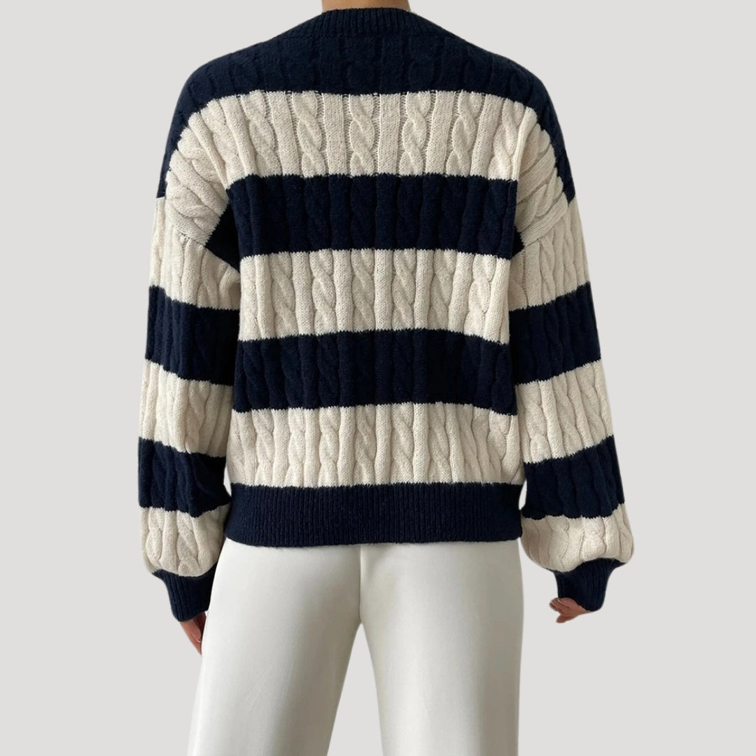 Damer V-ring Strik Jumper Overdimensioneret Stil 1