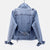 Damernes Denim Jakke Med Asymmetrisk Lynlås 2
