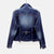 Damernes Denim Jakke Med Asymmetrisk Lynlås 4