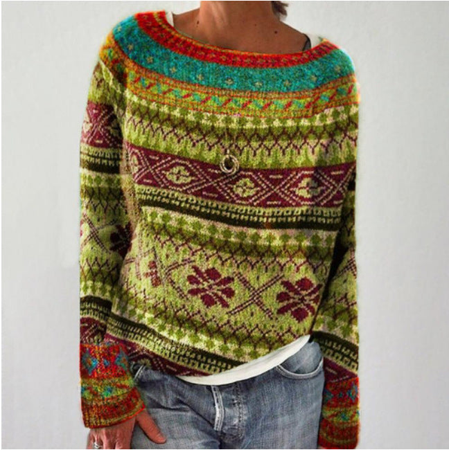 Damernes Retro Pullover Xanthe Strikket 2