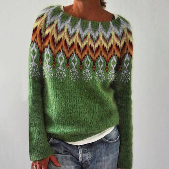 Damernes Retro Pullover Xanthe Strikket 4