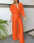 Damernes V-Hals Jumpsuit med Vingemuffe 4