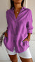 Dames Button Down Skjorte Casual Design 13