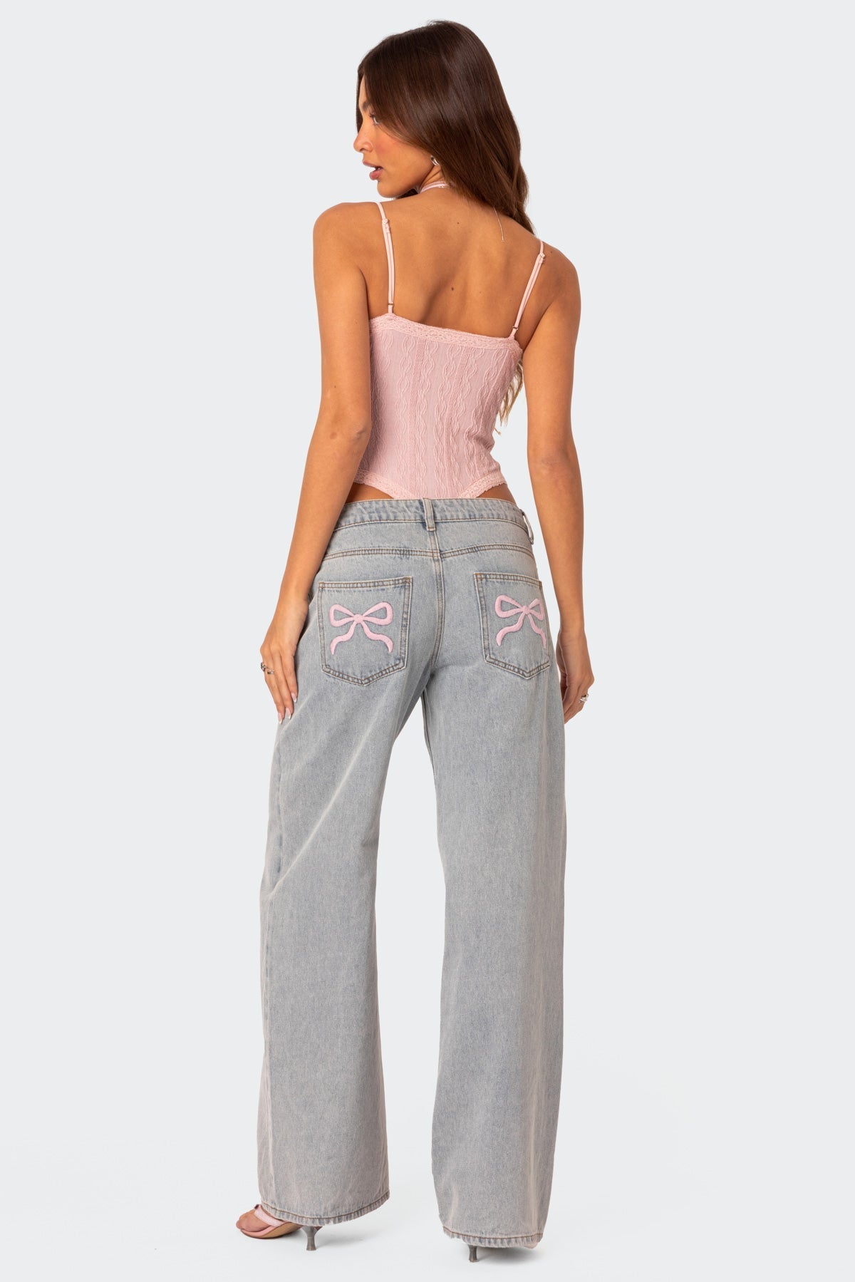 Variant image for Kvinders Flared Jeans Blå Casual Stræk Denim-1