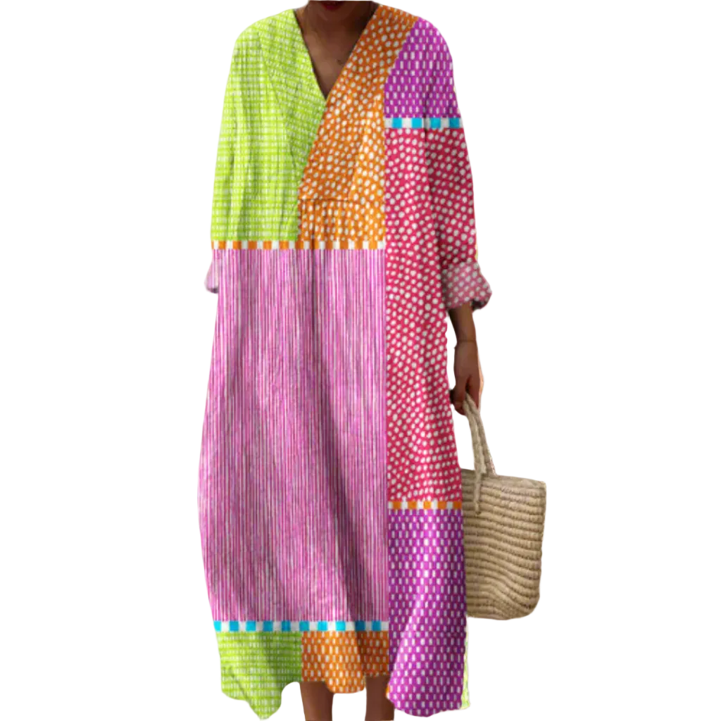 Festkjoler Damer Geometrisk Design Tidløs Silhuet 0