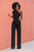 Kvinders Jumpsuit One-Shoulder Polyester Bomuld-3