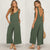 Dames Jumpsuit Løs Pasform Åben Ryg Let Materiale-2