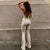 Dame Jumpsuit Strapless Elegant Polyester med Udvidede Ben-2