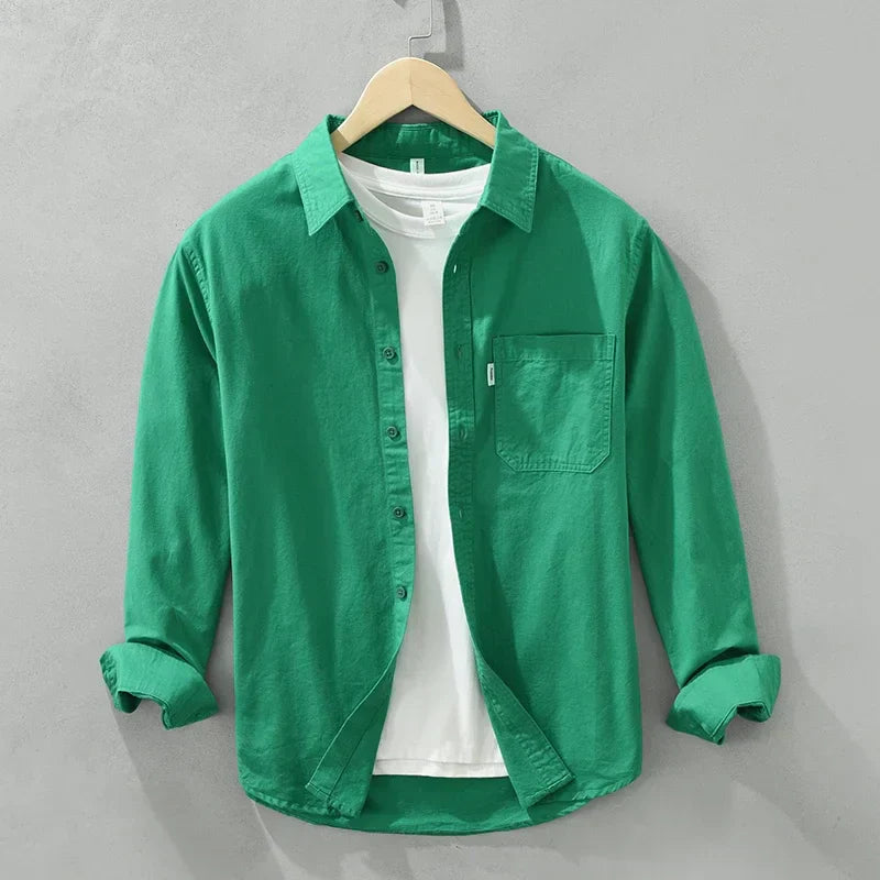 Herre Kortærmet Skjorte Bomuldsløs Design Komfortabel Casual 6