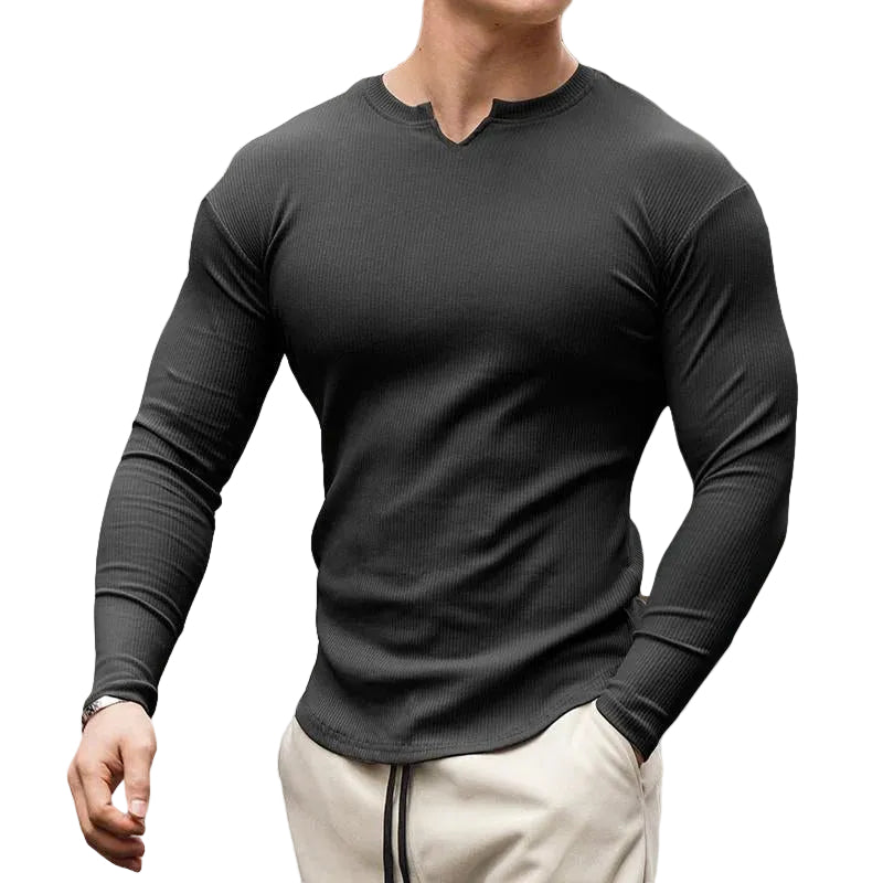 Herre Athletic Fit Skjorte Klassisk Stil 0