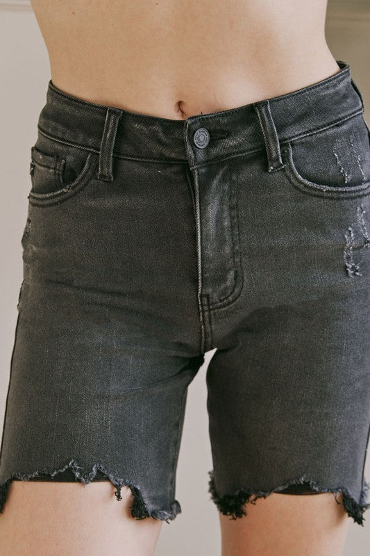 Herre Bermuda Shorts Høj Talje Sort 3